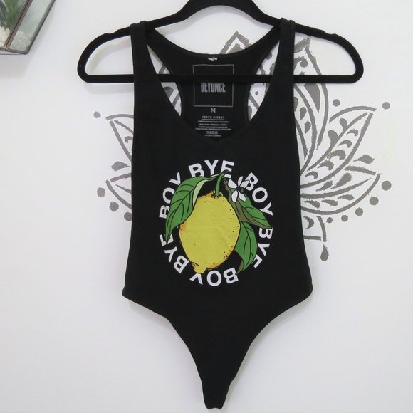Beyonce Lemonade Boy Bye Black Bodysuit M - Picture 2 of 3